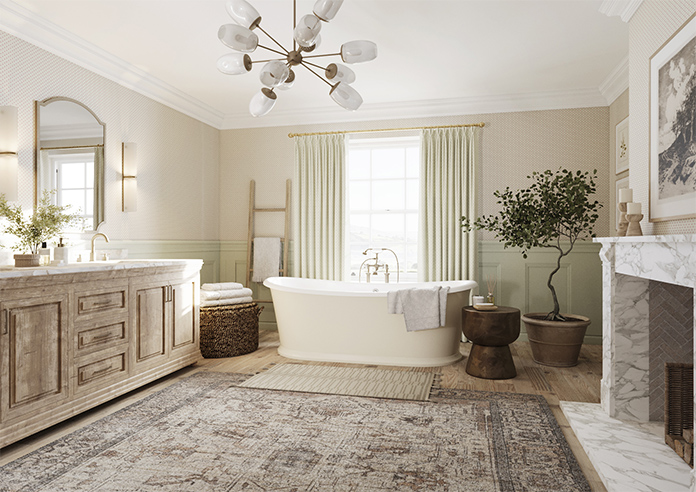 Trellis Prints, Scallop and Bud Green - Made to Measure Curtains - Image 7